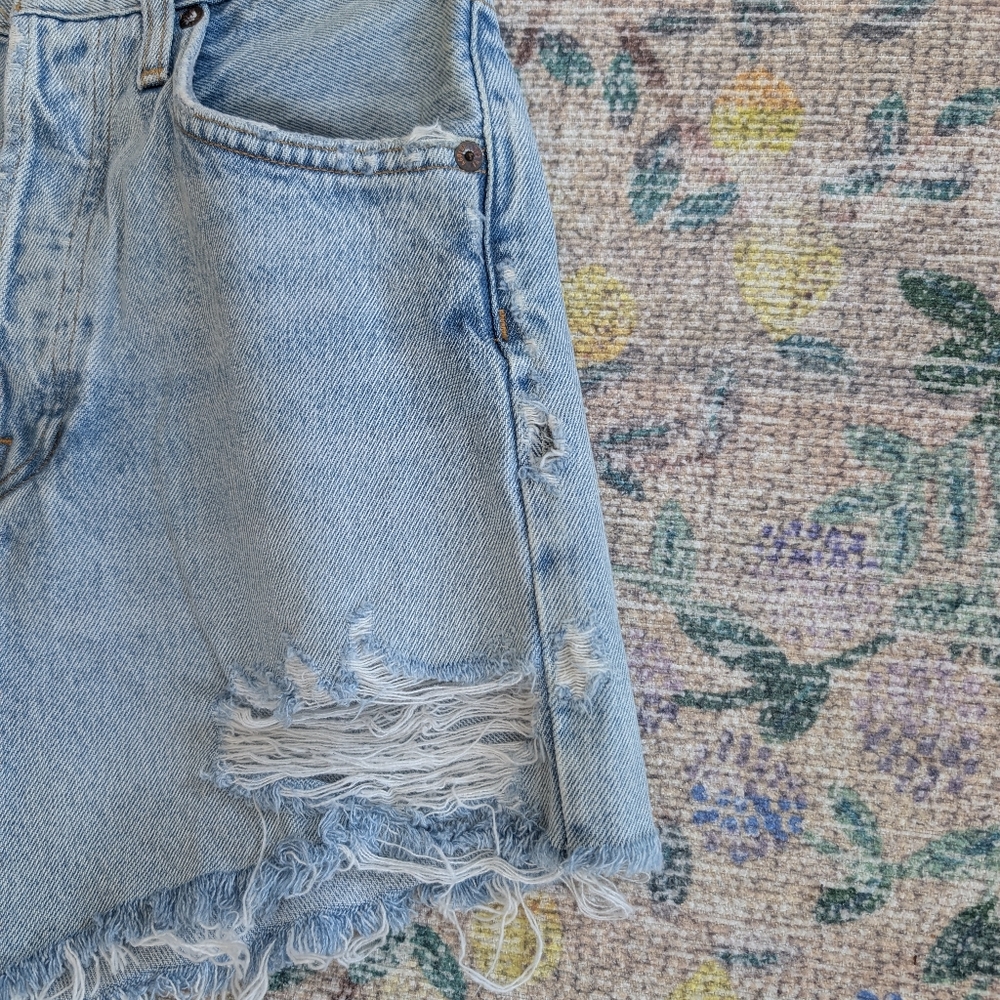 Agolde Riley High Rise Denim Short - Picture 5 of 7
